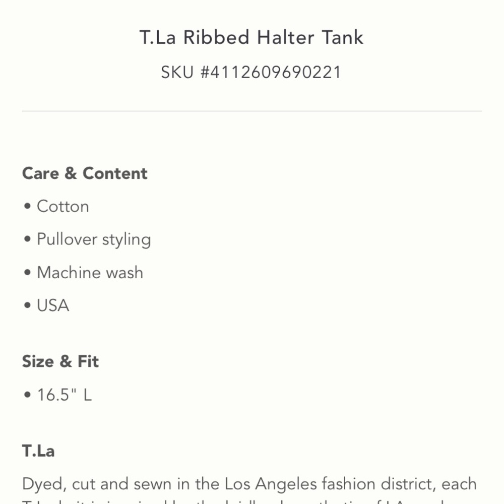 T.La Ribbed Halter Tank - Picture 7 of 8